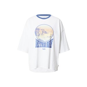 LEVI'S ® Tričko 'Graphic Drapey Tee'  kráľovská modrá / žltá / biela