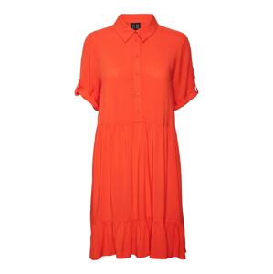 VERO MODA Košeľové šaty 'Tipi'  neónovo oranžová