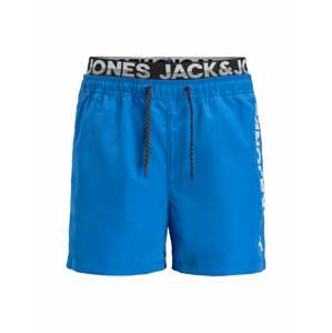JACK & JONES Plavecké šortky 'Crete'  modrá / čierna / biela