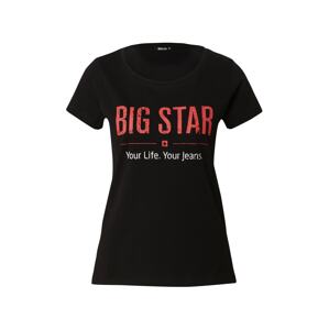 Big Star Tričko 'BRUNONA'  čierna / biela / tmavooranžová