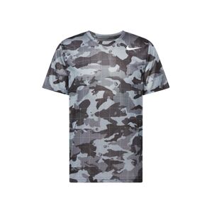 NIKE Funkčné tričko  sivá / grafitová / tmavosivá / sivá melírovaná / biela
