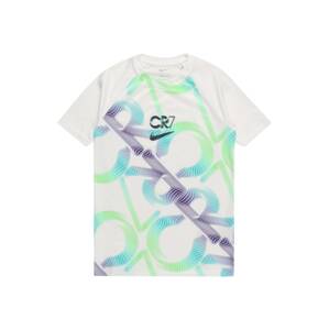 NIKE Funkčné tričko 'CR7'  biela / svetlozelená / baklažánová / tyrkysová