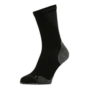 ODLO Športové ponožky 'Ceramicool Run'  čierna / sivá melírovaná