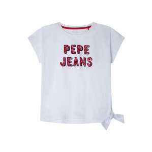 Pepe Jeans Tričko 'HONEY'  biela / čierna / červená
