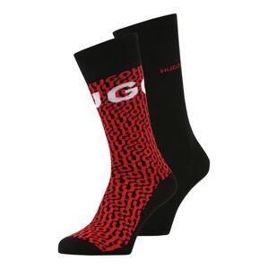 HUGO Ponožky 'ALLOVER'  čierna / červená / biela