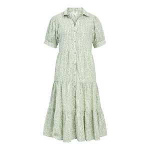 OBJECT Košeľové šaty 'Smilla '  pastelovo zelená / biela