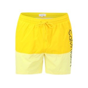 Calvin Klein Swimwear Plavecké šortky  žltá / pastelovo žltá / čierna