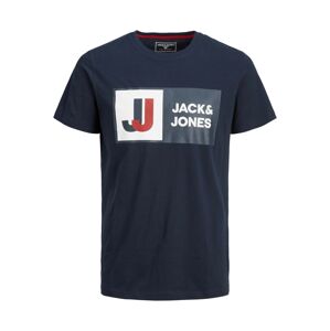 JACK & JONES Tričko 'LOGAN'  námornícka modrá / biela / červená