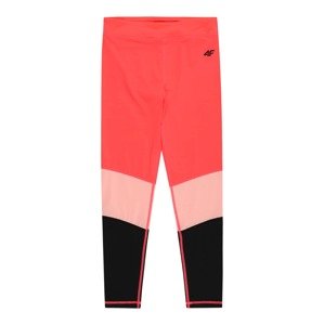4F Športové nohavice  svetločervená / pastelovo ružová / čierna