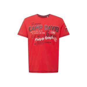 CAMP DAVID Tričko  sivá / červená / čierna
