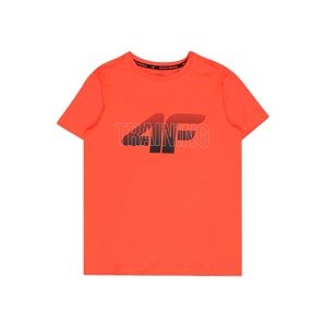 4F Funkčné tričko  oranžovo červená / čierna / biela