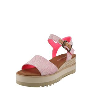 TOMS Remienkové sandále 'DIANA'  ružová / biela