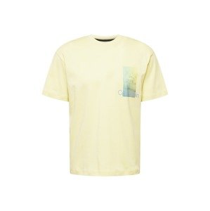Calvin Klein Tričko 'Summer Clouds'  svetlomodrá / citrónová