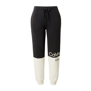 Calvin Klein Jeans Nohavice  čierna / krémová