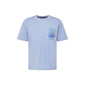 Calvin Klein Tričko 'Summer Clouds'  nebesky modrá / svetlomodrá / svetložltá / biela