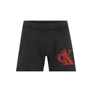 Calvin Klein Jeans Nohavice  čierna / červená