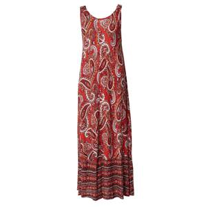 Indiska Letné šaty 'Kyndi '  oranžová / červená / svetločervená / čierna / biela