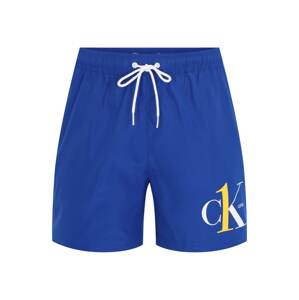 Calvin Klein Swimwear Plavecké šortky  modrá / žltá / biela