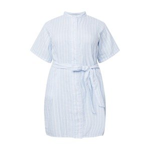 Selected Femme Curve Košeľové šaty 'HELINA'  svetlomodrá / biela