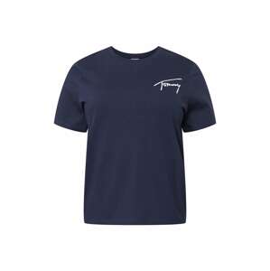 Tommy Jeans Curve Tričko  námornícka modrá / biela