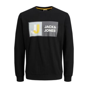 JACK & JONES Mikina 'Logan'  žltá / sivá / svetlosivá / čierna / biela