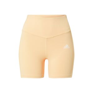 ADIDAS PERFORMANCE Športové nohavice  pastelovo oranžová / biela