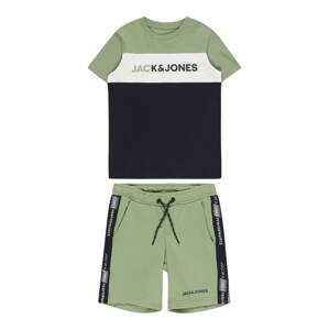 Jack & Jones Junior Set 'FINN'  pastelovo zelená / čierna / biela