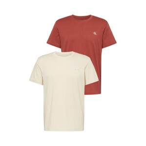 Calvin Klein Jeans Tričko  krémová / biela / pastelovo červená