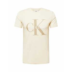 Calvin Klein Jeans Tričko  svetlobéžová / tmavobéžová