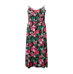ONLY Curve Letné šaty 'LINDA'  trávovo zelená / pitaya / staroružová / čierna