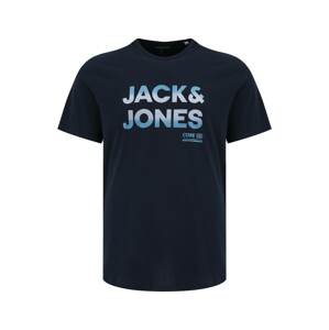 Jack & Jones Plus Tričko  svetlomodrá / tmavomodrá