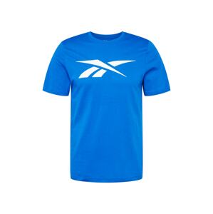 Reebok Sport Funkčné tričko 'Vector'  biela / kráľovská modrá
