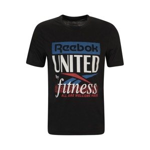 Reebok Funkčné tričko 'United by Fitness'  modrá / pastelovo červená / čierna / biela