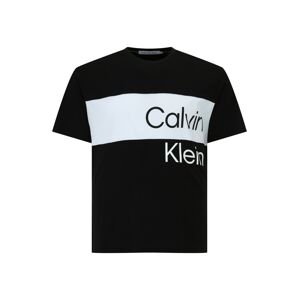 Calvin Klein Jeans Plus Tričko 'PLUS INSTITUTIONAL'  čierna / biela