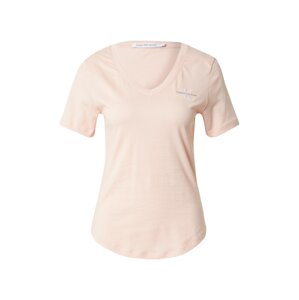 Calvin Klein Jeans Tričko  tmavobéžová / rosé / biela
