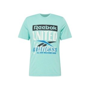 Reebok Sport Funkčné tričko 'United by Fitness'  modrá / tyrkysová / čierna / biela