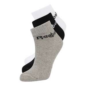 Reebok Sport Športové ponožky  svetlosivá / čierna / biela