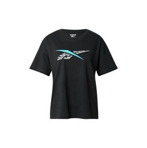 Reebok Sport Funkčné tričko 'Modern Safari'  čierna / biela / tyrkysová / sivá
