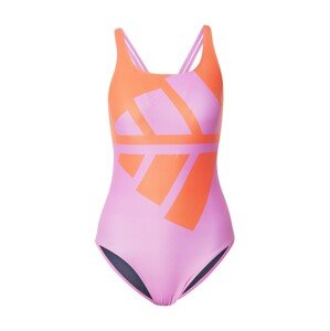 ADIDAS PERFORMANCE Športové jednodielne plavky 'Logo Graphic'  fialová / oranžová