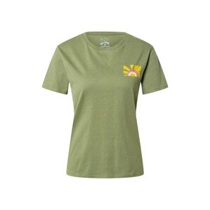 BILLABONG Funkčné tričko 'Adiv'  olivová / žltá / oranžová