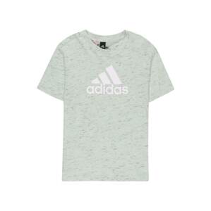ADIDAS SPORTSWEAR Funkčné tričko  tmavošedá / antracitová / pastelovo zelená / biela