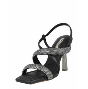 ALDO Remienkové sandále  čierna / strieborná