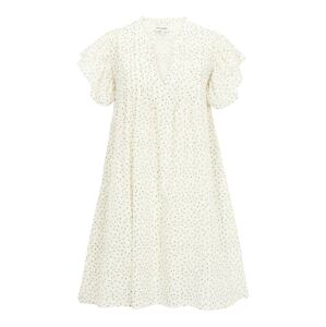 Lollys Laundry Košeľové šaty 'Priya'  trávovo zelená / baklažánová / biela ako vlna