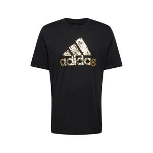 ADIDAS PERFORMANCE Funkčné tričko 'FOIL'  čierna / zlatá