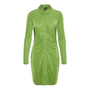 VERO MODA Košeľové šaty 'SLINKY'  zelená