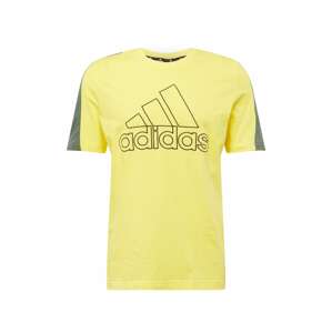 ADIDAS PERFORMANCE Funkčné tričko  žltá / kaki / čierna