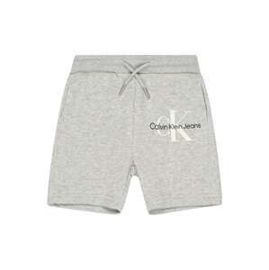 Calvin Klein Jeans Nohavice  sivá melírovaná / čierna / biela