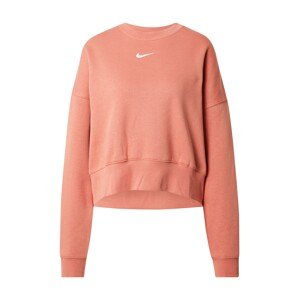 Nike Sportswear Mikina  pastelovo červená / biela