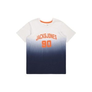 Jack & Jones Junior Tričko 'AIRDIP'  námornícka modrá / oranžová / biela