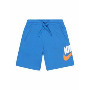 Nike Sportswear Nohavice  kráľovská modrá / neónovo oranžová / biela